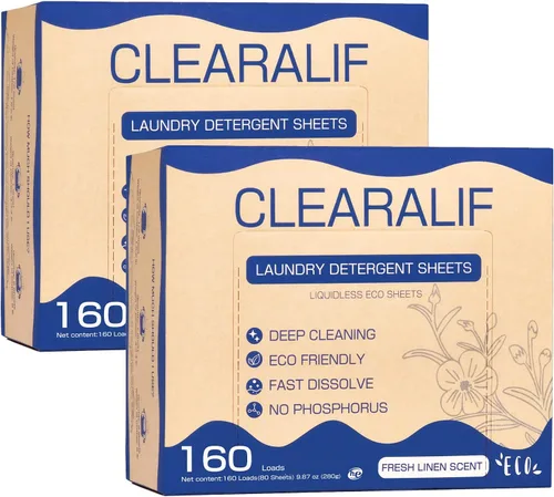 Miniatura 12 de CLEARALIF Hojas de detergente para ropa, lavanda, hasta 480 cargas, ideal para viajes, apartamentos, dormitorios, tiras de detergente para ropa