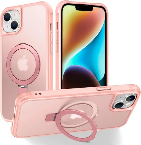 Miniatura 124 de CHAOFEnG Funda magnética compatible con iPhone 11 con soporte, prueba de caídas de grado militar, compatible con imán, anillo translúcido, parte