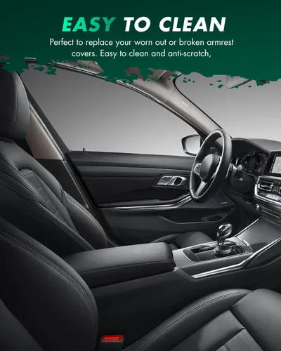 Miniatura 7 de SCITOO Funda de repuesto negra para reposabrazos para consola central para Audi A4 A6 S4 2000-2008