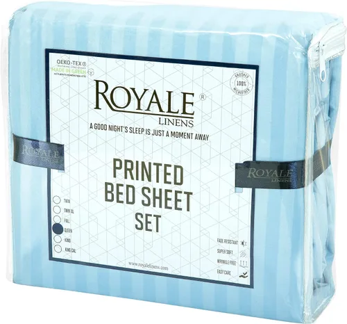 Miniatura 9 de ROYALE LINENS Juego de sábanas individuales de 3 piezas, microfibra suave cepillada de 1800, 1 sábana bajera, 1 sábana encimera, 1 funda