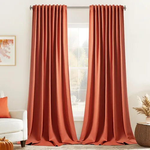 Miniatura 24 de MIULEE Cortinas opacas con pestaña trasera de 63 pulgadas de largo, juego de 2 paneles para sala de estar, dormitorio, privacidad, bolsillo