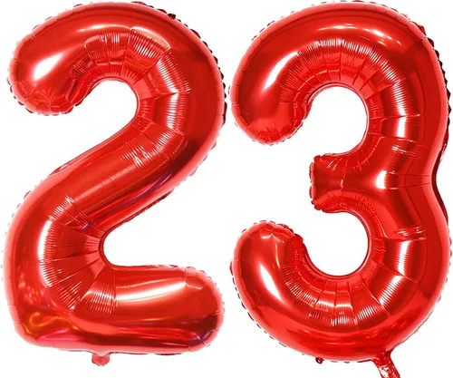 Miniatura 43 de Globo de helio rojo del número 10 de 40 pulgadas, autosellado para decoración de fiesta de cumpleaños y decoración de fiesta de aniversario (rojo 10)
