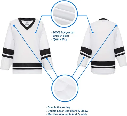 Miniatura 28 de EALER H400 Series Blank Ice Hockey Practice Jersey League Jersey Team Jersey