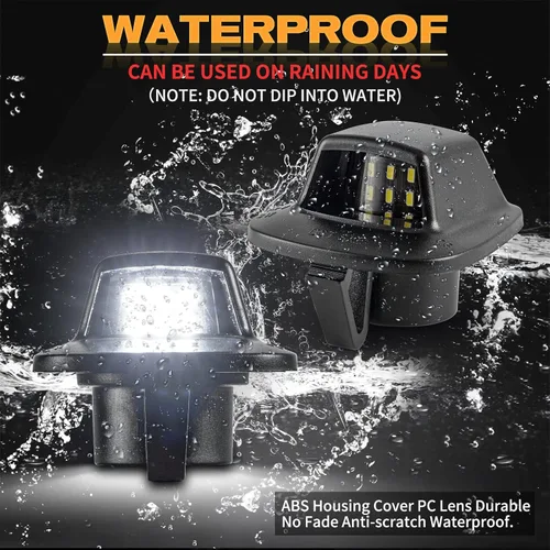 Miniatura 5 de Gempro Luz LED de matrícula para Dodge Dakota 1997-2011 luz trasera 2 piezas, 6000 K blanco