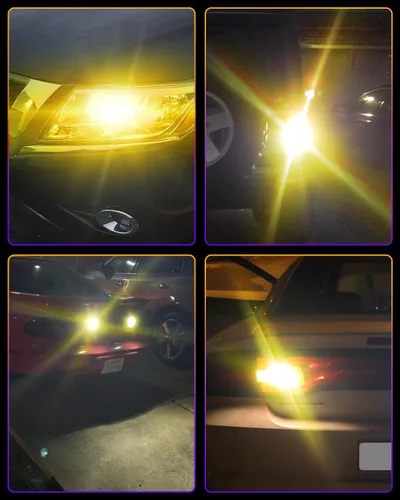 Miniatura 5 de Bombilla LED antiniebla 880 3000K amarillo ámbar 300% súper brillante 1:1 tamaño mini 886 890 892 893 bombilla LED con proyector para luces