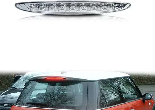 ADIIL Lente transparente rojo brillante 8-LED 3rd freno stop luz trasera kit compatible con 2002 2003 2004 2005 2006 Mini Cooper OEM lámpara de