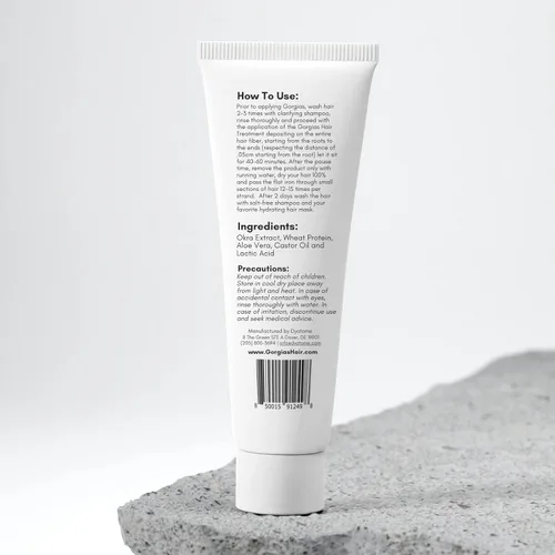 Miniatura 4 de Gorgias Tratamiento capilar orgánico con queratina brasileña – Crema suavizante sin formaldehído Control de encrespamiento para cabello rizado