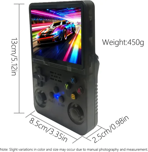 Miniatura 8 de Consola de juegos retro de mano R36S, pantalla HD IPS de 3.5 pulgadas, batería de 3200mAh, 128G con más de 20000 juegos integrados, más de 20