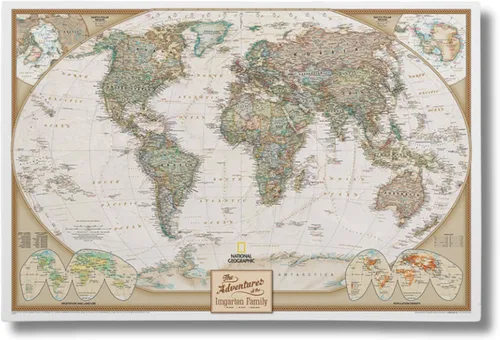 Miniatura 15 de Mapamundi con alfileres, personalizado, ejecutivo, con marco de 24 x 36" y alfileres, Negro (Rustic Black), 24 x 36 pulgadas Marco negro rústico