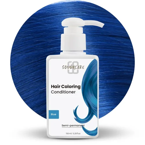 Miniatura 8 de SOVONCARE - Acondicionador depositante de color para el cabello, azul, semipermanente, para cabello teñido, 5.28 oz, acondicionador para teñir