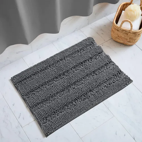 Miniatura 35 de NICETOWN Tapete negro para baño, antideslizante, suave, absorbente de agua, tapete de bajo perfil para entrada, tapete para vestíbulo, puerta