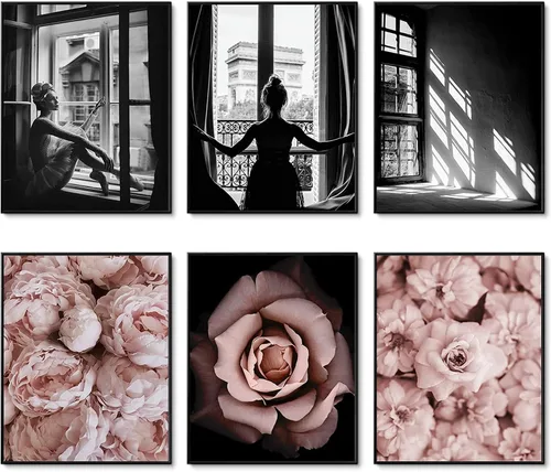 Miniatura 17 de HoozGee Juego de 6 impresiones artísticas de pared de moda, perfumes, pintalabios, pinturas de lienzo, pósteres de decoración de habitación de niñas