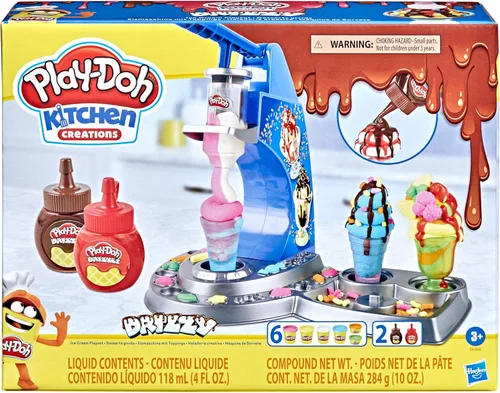 Miniatura 4 de Play-Doh Kitchen Creations Drizzy - Juego de helados con compuesto de goteo y 6 colores no tóxicos