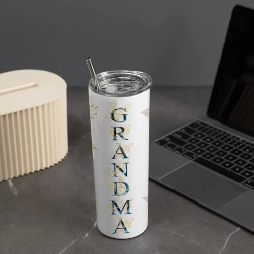 Miniatura 5 de Regalos de Navidad para Abuela Grandmother Grammy Cumpleaños Día de la Madre Regalo de Nieto Nieta - Vaso Térmico de Acero Inoxidable Café Aislado