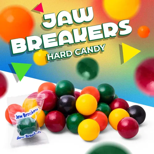 Miniatura 4 de Jawbreakers - Caramelos duros Bolsa de 1 libra – Aprox. 75 unidades Surtido con sabor a frutas