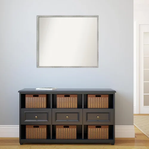 Miniatura 529 de Amanti Art Espejo de baño blanco para sobre el fregadero, 32 x 45 pulgadas, espejo de tocador rectangular blanco esbelto, marco de madera moderno