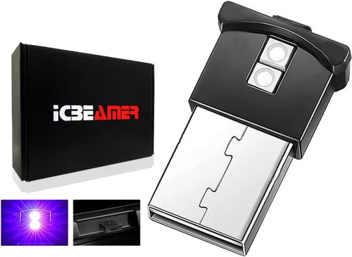 Miniatura 45 de ICBEAMER Smart USB 1-Paquete (Azul) Luz de Noche LED Automática Plug-in Miniatura para Coche, Van, Pickup, Camión, Interior, Maletero, Iluminación