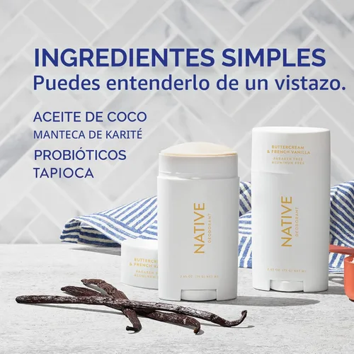 Miniatura 3 de Native El desodorante contiene ingredientes derivados de forma natural, control de olores de 72 horas, desodorante para mujeres y hombres, sin