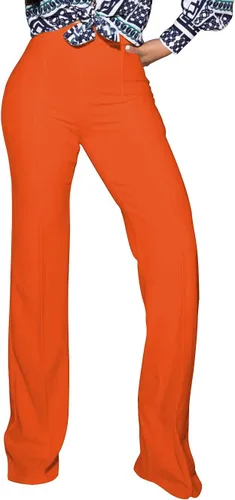 PINSV - Pantalones de vestir de cintura alta para mujeres, elásticos, corte de bota, casuales, para el trabajo