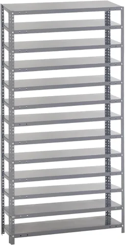 Miniatura 463 de Quantum QSBU-245BK Heavy Duty Shelving Unit with (7) Shelves and (24) QUS245 Black Bins for Garage Warehouse Storage Distribution 400 lb Load