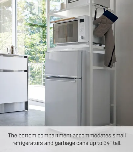 Miniatura 5 de YAMAZAKI Home Tower Estante de almacenamiento para electrodomésticos de cocina, estantería de metal, organizador de pie, estantes resistentes, 67