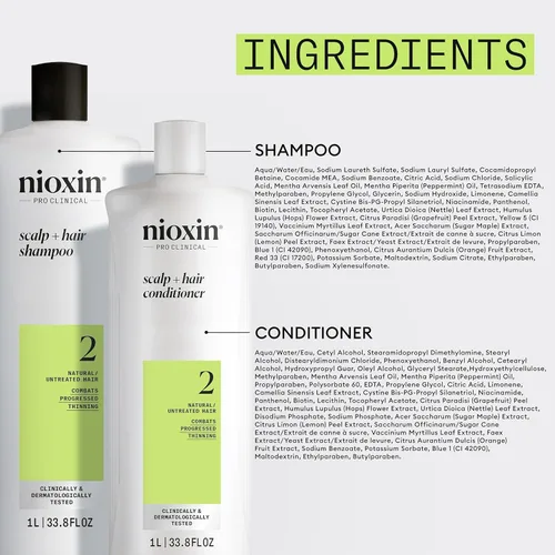 Miniatura 12 de Nioxin Shampoo & Conditioner Liter Duo Sets Prepacks with Pumps Included Systems 1-4 For Natural, Colored, & Damaged Hair with Light to