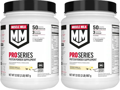 Miniatura 12 de Muscle Milk Pro Series Proteína en polvo, sabor chocolate Knockout, 2 libras, 11 porciones, 50 g de proteína, 3 g de azúcar, 20 vitaminas