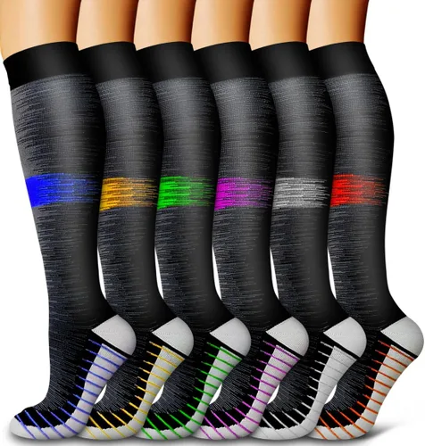 Miniatura 192 de 6 Pack Copper Compression Socks for Women and Men Circulation-Best Support for Medical, Running,Nursing,Athletic
