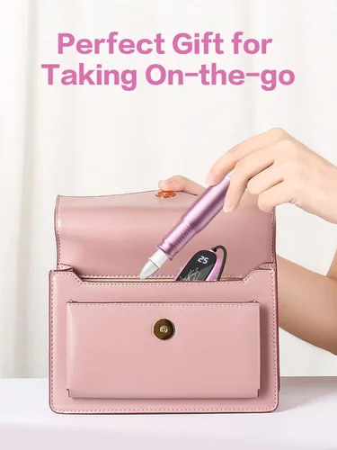 Miniatura 9 de Subay Kit profesional de manicura y pedicura, juego de taladro eléctrico para uñas con pantalla LED, 25000 RPM, 11 accesorios más 20 bandas