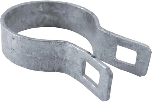 Miniatura 8 de Banda de soporte de 4-1/2 pulgadas para valla de eslabones de cadena, uso para poste/tubería de 4-1/2 pulgadas de diámetro exterior, banda