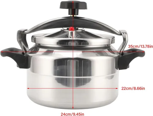 Fockety Olla a presión, olla de presión de aluminio de capacidad de 3L/4L/5L, a prueba de explosiones, compatible con gas e inducción, olla de