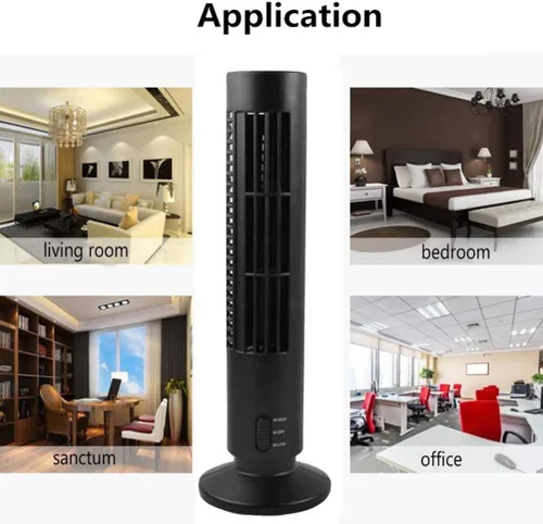 Miniatura 3 de Ventilador de torre oscilante, enfriador de aire portátil vertical sin aspas, ventilador de aire acondicionado de escritorio USB, mini ventilador