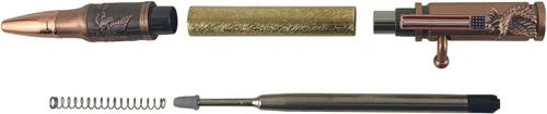 Miniatura 7 de Penn State Industries PKCP8AEAP - Kit de bolígrafo de acción patriótico grabado con perno de águila calva (1, peltre antiguo)