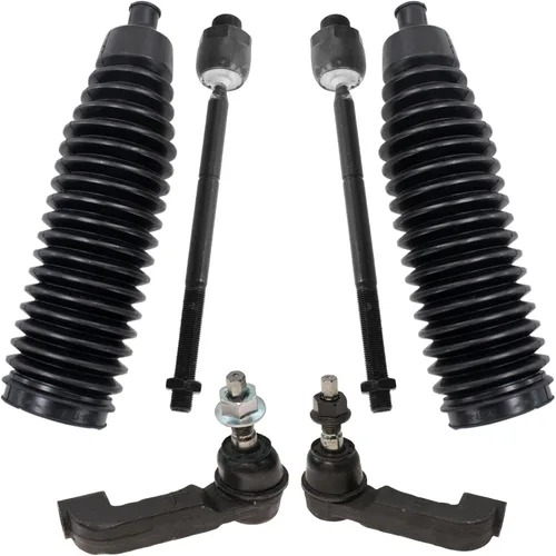 Miniatura 44 de TRQ Kit de dirección interior y exterior para lado del conductor y del pasajero delantero, con cremallera de dirección y fuelle de piñón compatible