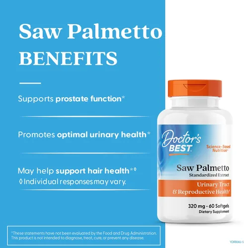 Miniatura 2 de Doctor's Best Best Saw Palmetto Extract (320 mg), cápsulas de cápsula blanda, 60