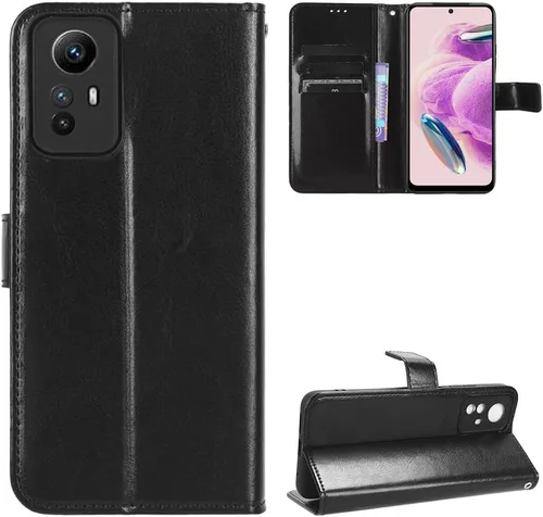 Miniatura 67 de Funda para Boost Mobile Celero 5G + Funda de piel con tapa para Boost Mobile Celero 5G Plus, color negro
