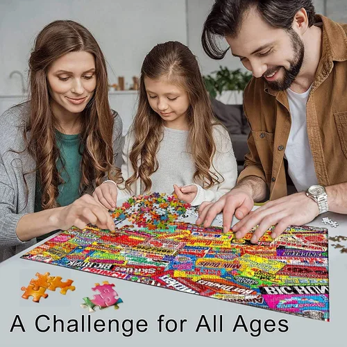 Miniatura 6 de YINSHENG Rompecabezas para adultos de 1000 piezas - Crazy Candy - Rompecabezas de 1000 piezas para adultos y niños, juego educativo, regalo