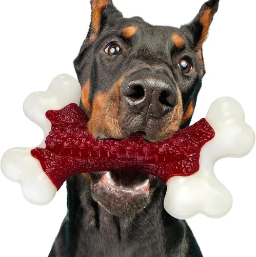 Miniatura 9 de Kseroo - Juguetes para perros de raza grande que son masticadores agresivos, huesos resistentes, juguetes masticables de nailon para la dentición