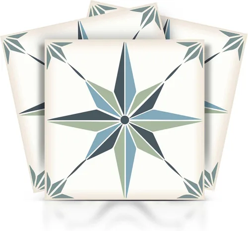 Miniatura 21 de Adhesivos para azulejos Mi Alma, 24 unidades, Talavera, plantillas de pared, calcomanías para despegar y pegar, fácil aplicación, ideal para baño
