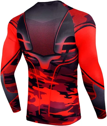 Miniatura 2 de Camisa de compresión de manga larga para hombre, pantalones de entrenamiento para atletismo, correr, deportes, entrenamiento, ropa, leggings, mallas