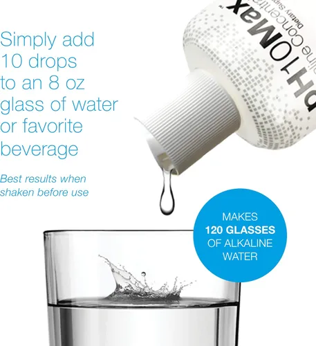 Miniatura 4 de Gotas de agua alcalina de pH, sin sabor, 2 onzas líquidas