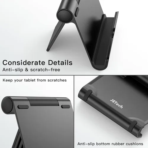 Miniatura 5 de JETech Soporte para Tablet, Soporte de Escritorio Portátil Ajustable, Base Plegable para iPad/iPad Pro/Air/Mini, Galaxy Tab A8/A7 Lite/A7/S8/S7
