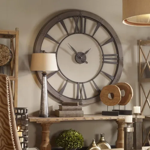 Miniatura 3 de Reloj de pared Uttermost Ronan, Metal, L, 120.00 volts