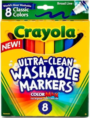 Miniatura 2 de Marcadores lavables de línea ancha Crayola de 8