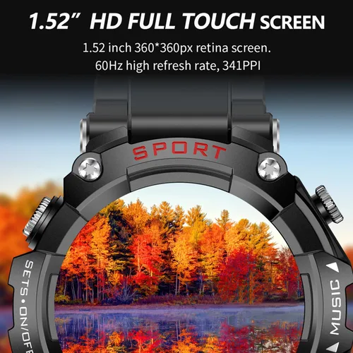 Miniatura 7 de YPSDOOWKJ Reloj inteligente con auriculares para hombres y mujeres, pantalla HD de 1.52 pulgadas, sonido 9D, monitor de fitness y sueño, llamada