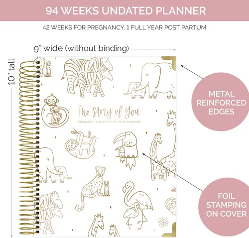 Miniatura 2 de bloom daily planners Nuevo Calendario Planificador de Embarazo y Primer Año del Bebé y Diario de Recuerdos con Calcomanías - Organizador de Libro