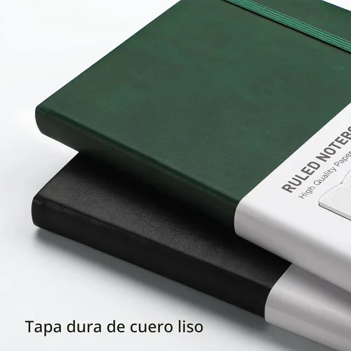 Miniatura 5 de RETTACY - Cuaderno rayado, 192 páginas numeradas, tamaño A5 mediano (5.7 x 8.3 pulgadas), para hombres y mujeres, para hacer notas, escritura, Negro