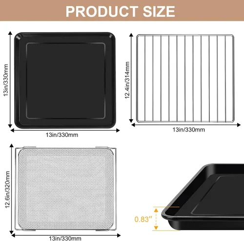 Miniatura 2 de Accesorios de horno doble inteligente 3 en 1 para Ninja DCT401 DCT451 12 en 1, 13 '' × 12.6 '' acero tostador horno piezas de repuesto accesorios