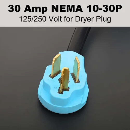Miniatura 4 de CircleCord Cable adaptador de distribución de secadora de 3 clavijas, 30 amperios a 110 V, NEMA 10-30P macho a 3X 5-15R enchufe doméstico hembra