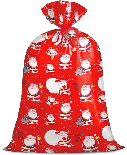 Miniatura 10 de Loveinside Bolsa de regalo de plástico grande jumbo, bolsa de plástico de diseño floral con etiqueta y corbata para cumpleaños, día de la madre